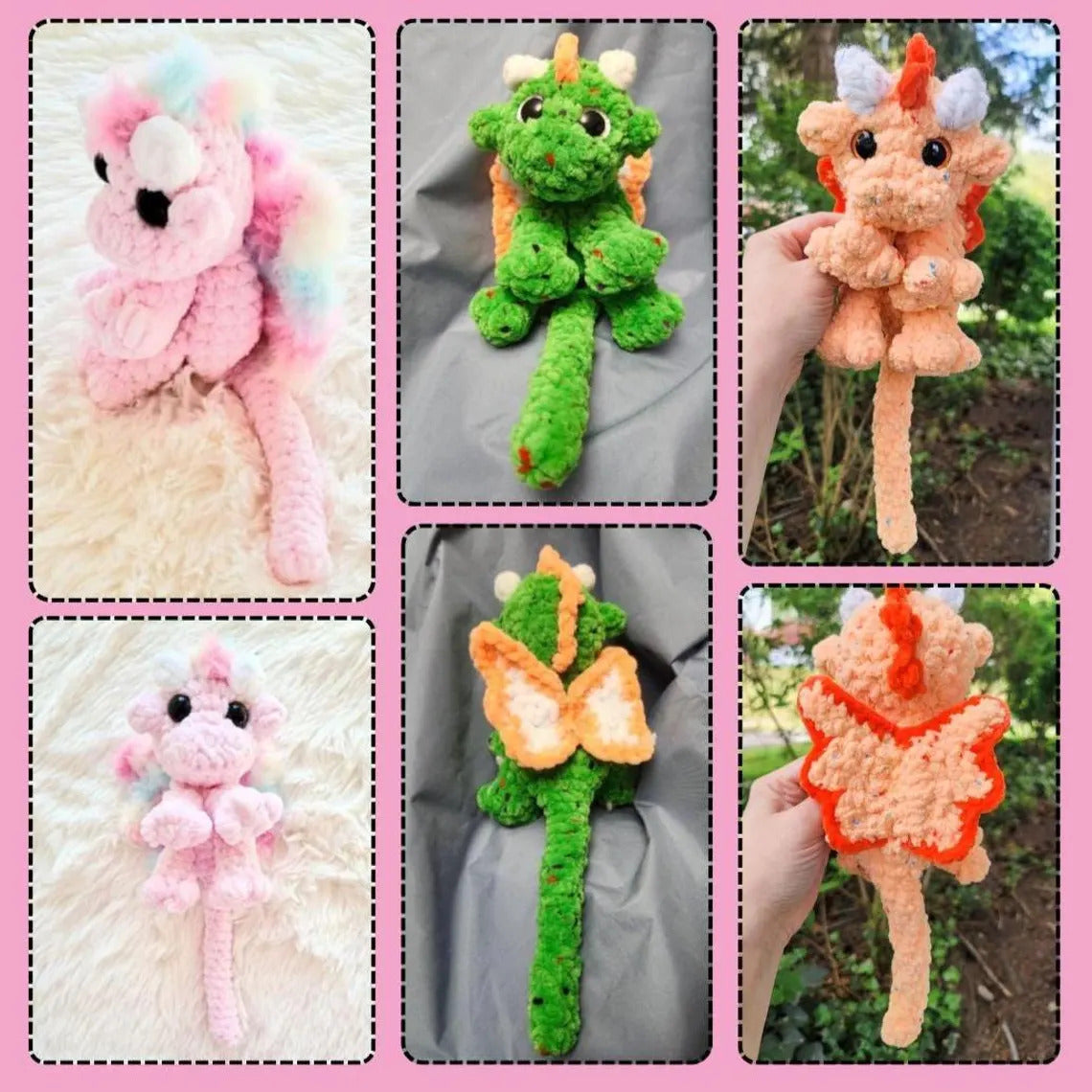 Dragon Snuggler โ LESS SEW Crochet Pattern ๐งถ (Just Sew the Wings!)